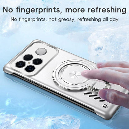 For Redmi K90 Pro Max / Poco F8 Ultra Ice Sense Series Graphene Cooling MagSafe Holder Phone Case(Silver)