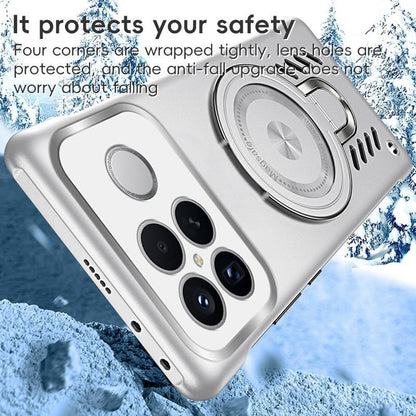 For Redmi K90 Pro Max / Poco F8 Ultra Ice Sense Series Graphene Cooling MagSafe Holder Phone Case(Silver)