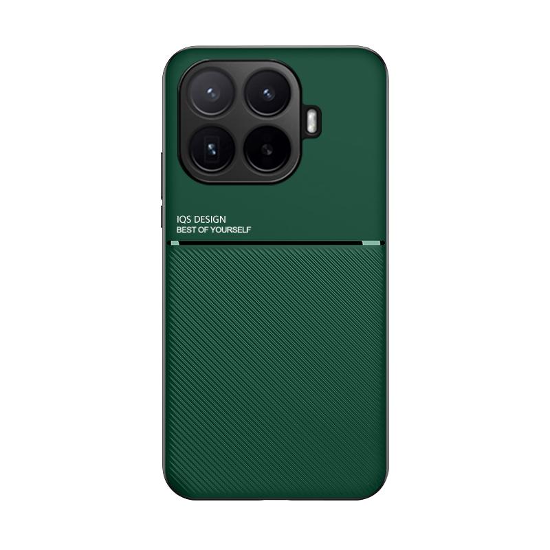 For Xiaomi 17T Pro 5G Classic Tilt Strip Grain Magnetic PC Hybrid TPU Phone Case - Green - EDA007358216C