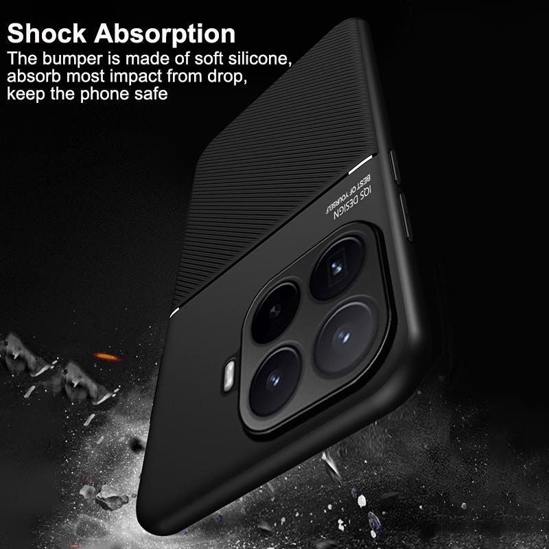 For Xiaomi 17T Pro 5G Classic Tilt Strip Grain Magnetic PC Hybrid TPU Phone Case - Green - EDA007358216C