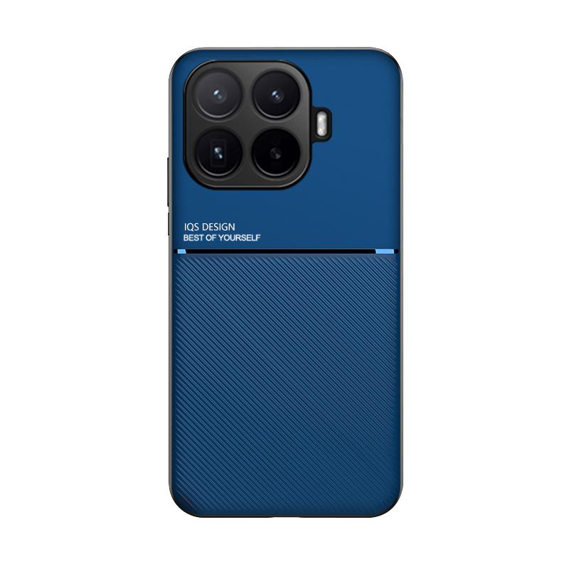 For Xiaomi 17T Pro 5G Classic Tilt Strip Grain Magnetic PC Hybrid TPU Phone Case - Blue - EDA007358216D