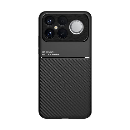 For Redmi K90 Pro Max / Xiaomi Poco F8 Ultra 5G Classic Tilt Strip Grain Magnetic PC Hybrid TPU Phone Case(Black)