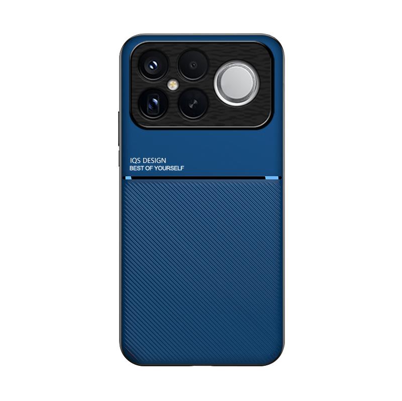 For Redmi K90 Pro Max / Xiaomi Poco F8 Ultra 5G Classic Tilt Strip Grain Magnetic PC Hybrid TPU Phone Case(Blue)