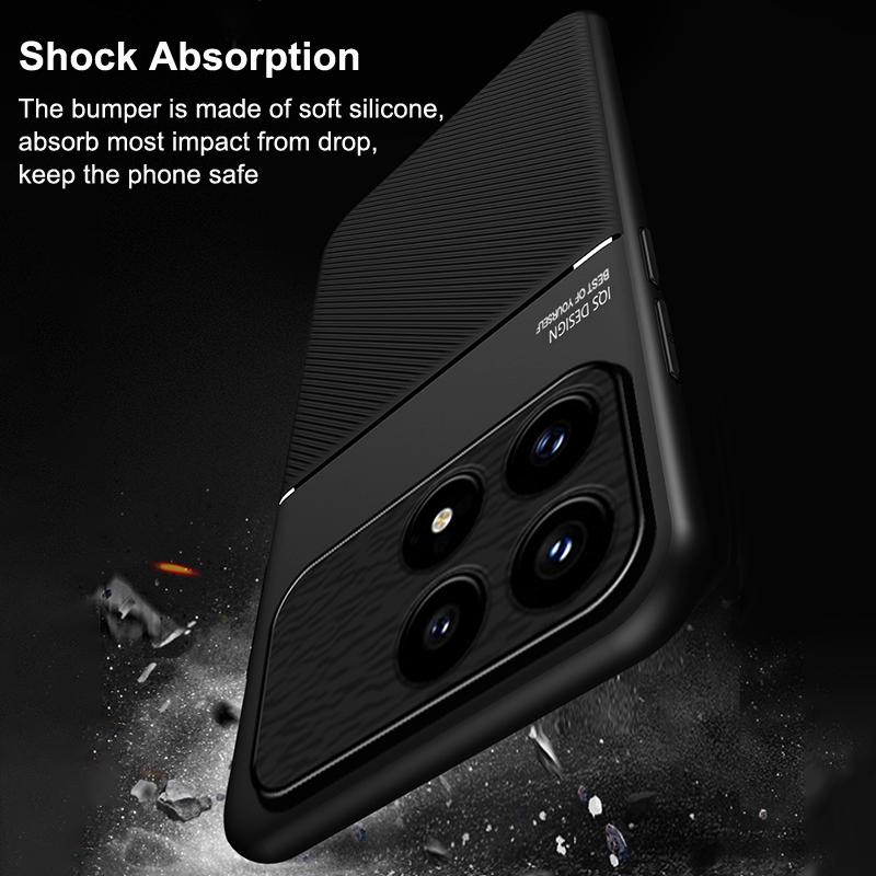 For Redmi K90 Pro Max / Xiaomi Poco F8 Ultra 5G Classic Tilt Strip Grain Magnetic PC Hybrid TPU Phone Case(Blue)