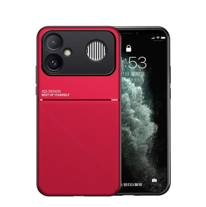For Redmi K90 Max 5G Classic Tilt Strip Grain Magnetic PC Hybrid TPU Phone Case - Red - EDA007358322B