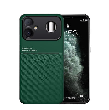 For Redmi K90 Max 5G Classic Tilt Strip Grain Magnetic PC Hybrid TPU Phone Case - Green - EDA007358322C
