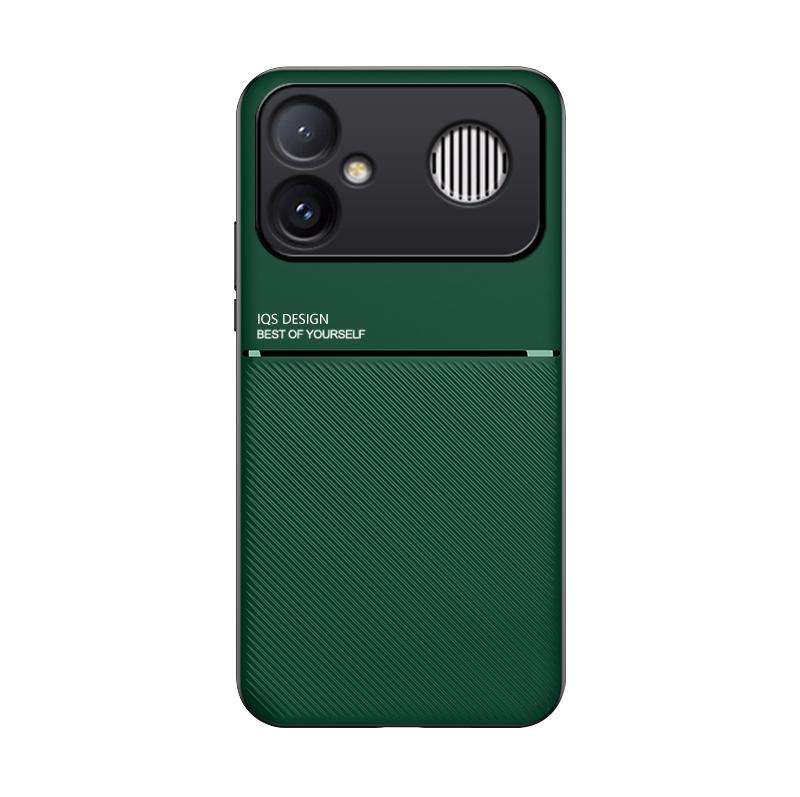 For Redmi K90 Max 5G Classic Tilt Strip Grain Magnetic PC Hybrid TPU Phone Case - Green - EDA007358322C