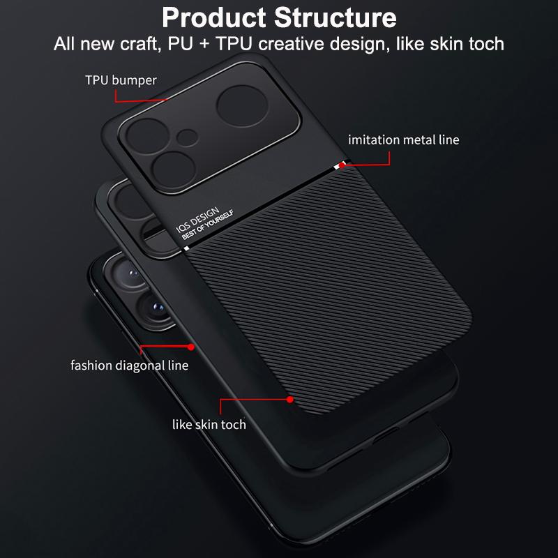 For Redmi K90 Max 5G Classic Tilt Strip Grain Magnetic PC Hybrid TPU Phone Case - Green - EDA007358322C