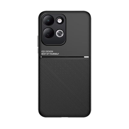 For Redmi 17 4G / 5G Global 170mm Classic Tilt Strip Grain Magnetic PC Hybrid TPU Phone Case - Black - EDA007358323A