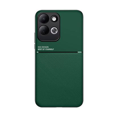 For Redmi 17 4G / 5G Global 170mm Classic Tilt Strip Grain Magnetic PC Hybrid TPU Phone Case - Green - EDA007358323C