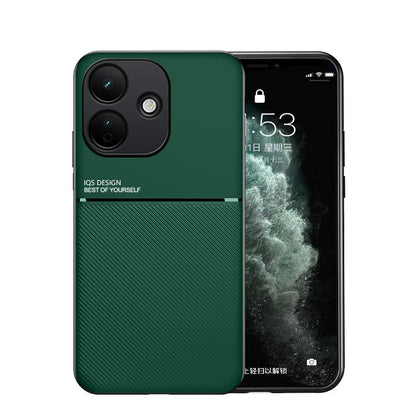 For Redmi Note 17 Pro 5G Global 163.5mm Classic Tilt Strip Grain Magnetic PC Hybrid TPU Phone Case - Green - EDA007358327C
