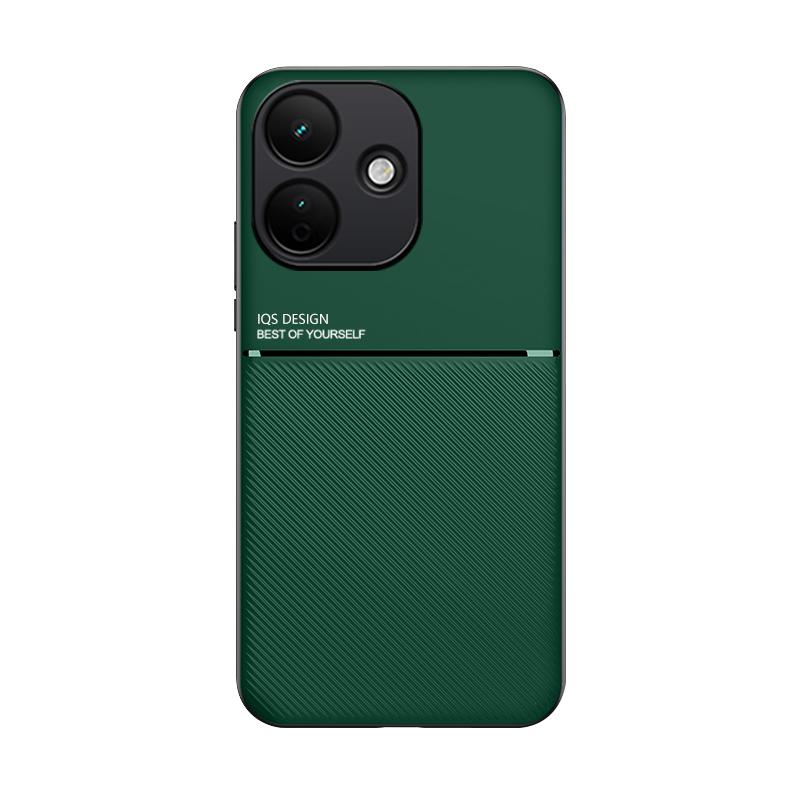 For Redmi Note 17 Pro 5G Global 163.5mm Classic Tilt Strip Grain Magnetic PC Hybrid TPU Phone Case - Green - EDA007358327C