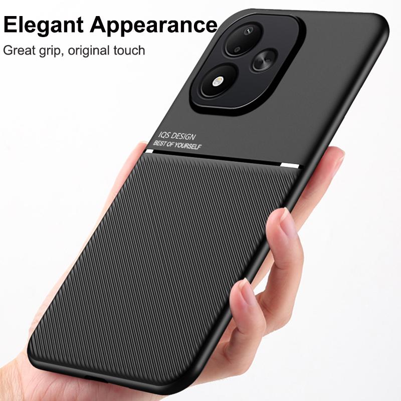 For Redmi Note 17 Pro 5G Global 163.5mm Classic Tilt Strip Grain Magnetic PC Hybrid TPU Phone Case - Blue - EDA007358327D