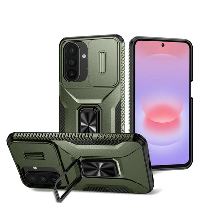 For Galaxy A27 5G Sliding Camshield Holder Phone Case - Alpine Green - EDA007358806A