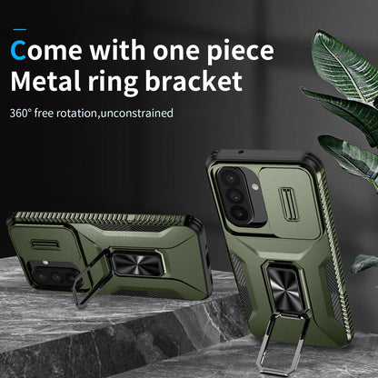 For Galaxy A27 5G Sliding Camshield Holder Phone Case - Alpine Green - EDA007358806A
