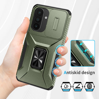 For Galaxy A27 5G Sliding Camshield Holder Phone Case - Alpine Green - EDA007358806A