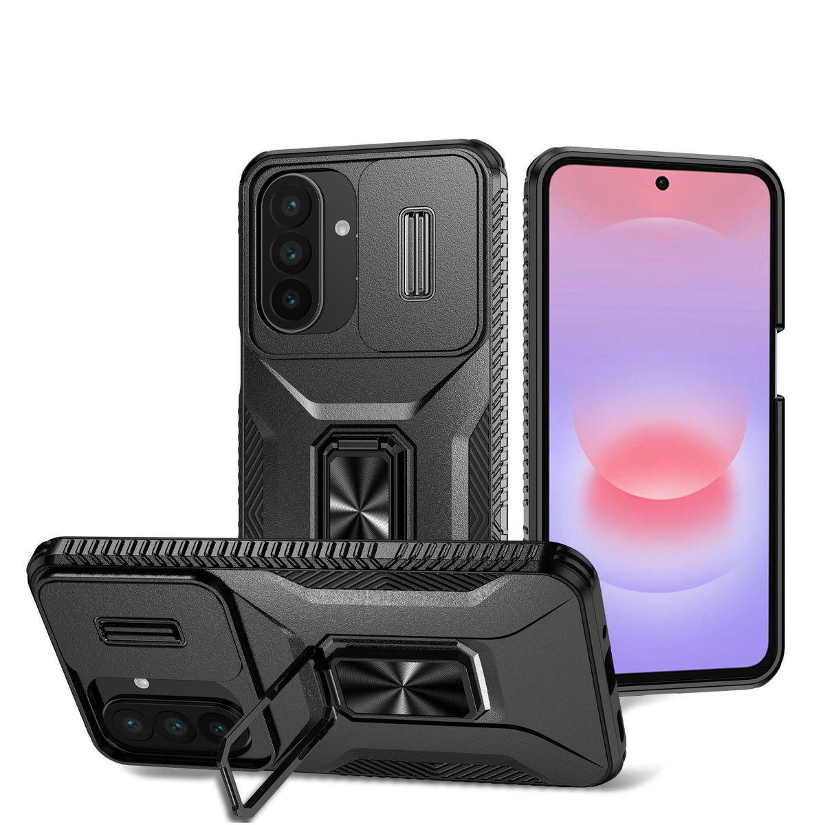 For Galaxy A27 5G Sliding Camshield Holder Phone Case - Black - EDA007358806D