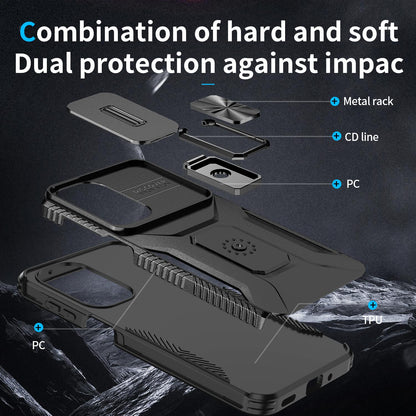 For Galaxy A27 5G Sliding Camshield Holder Phone Case - Black - EDA007358806D
