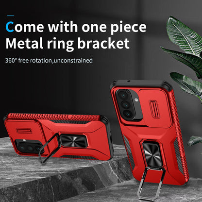 For Galaxy A27 5G Sliding Camshield Holder Phone Case - Red - EDA007358806E