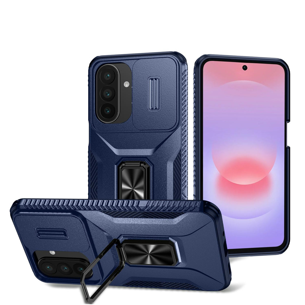 For Galaxy A27 5G Sliding Camshield Holder Phone Case - Blue - EDA007358806G