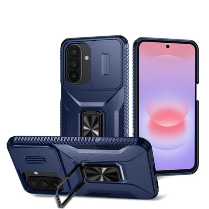 For Galaxy A27 5G Sliding Camshield Holder Phone Case - Blue - EDA007358806G