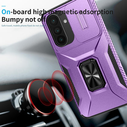For Galaxy A27 5G Sliding Camshield Holder Phone Case - Purple - EDA007358806H