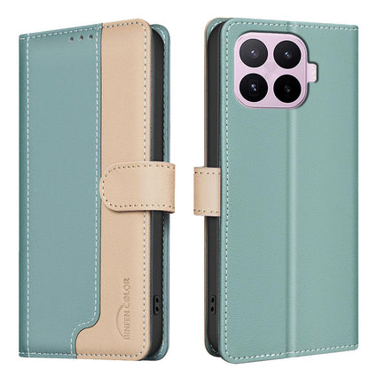 For Xiaomi 17T Pro 5G Color Matching RFID Anti-theft Leather Phone Case - Green - EDA007366910A