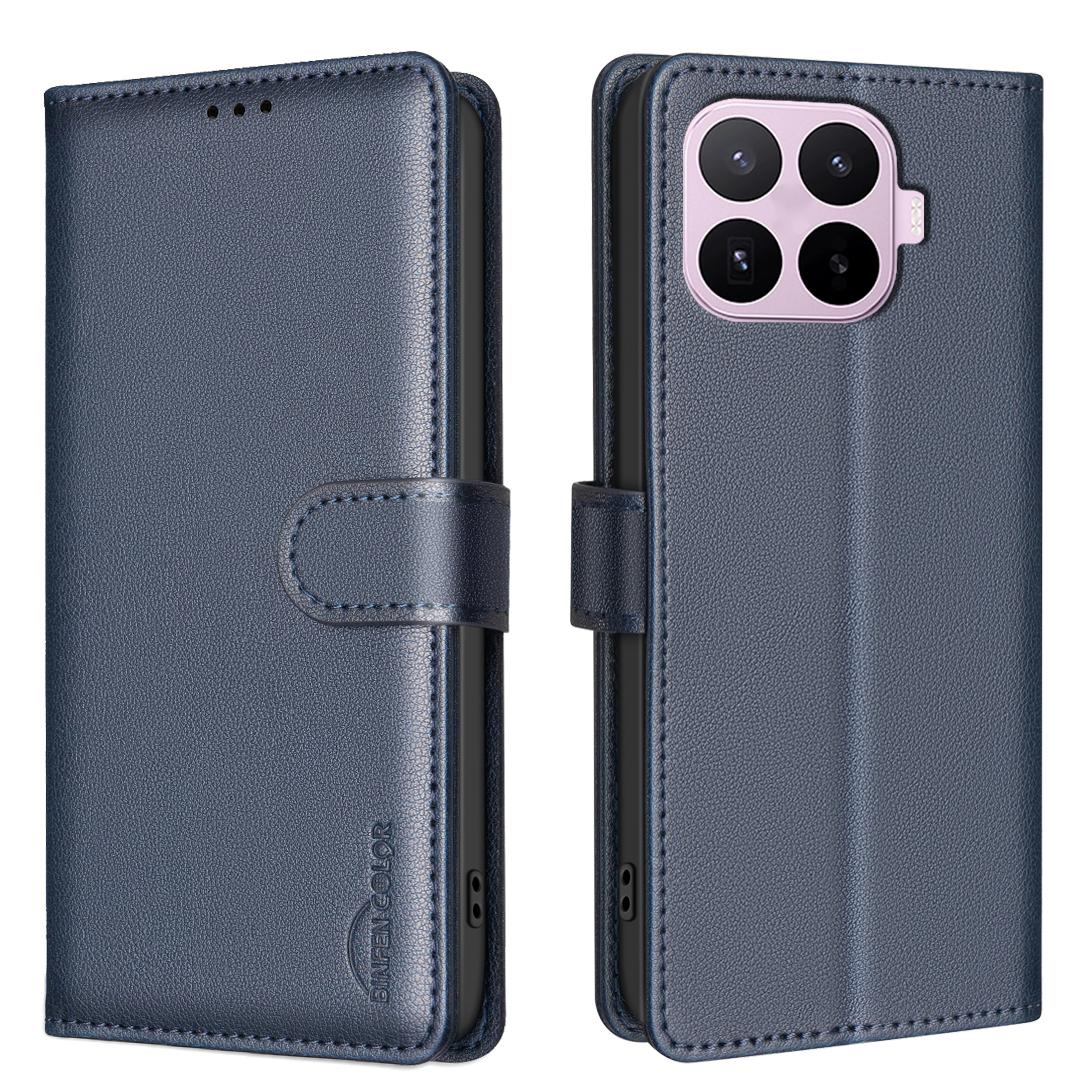 For Xiaomi 17T Pro 5G Litchi Texture RFID Anti-theft Leather Phone Case - Blue - EDA007367010E