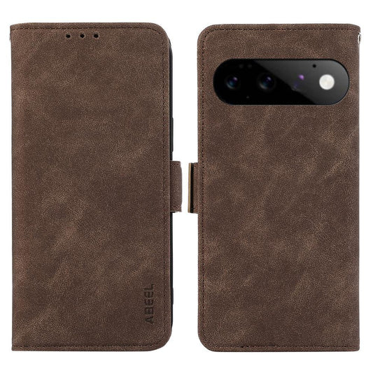 For Google Pixel 11 ABEEL Frosted Magnetic RFID Leather Phone Case - Brown - EDA007372105F