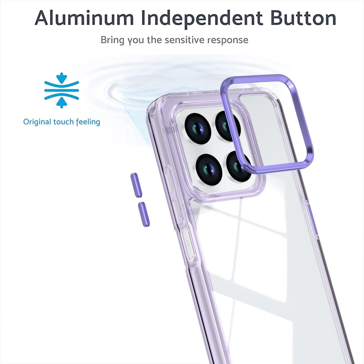 For Honor 400 Smart / X7d 5G Shine High Transparency Acrylic Phone Case - Purple - EDA007376004A