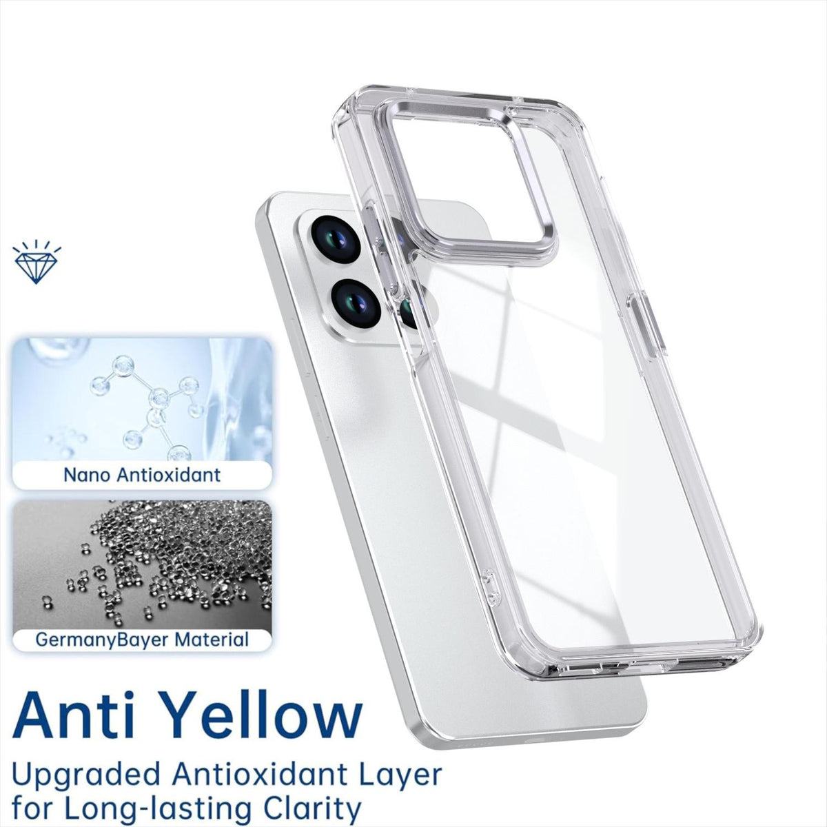 For Honor 400 Smart / X7d 5G Shine High Transparency Acrylic Phone Case - White - EDA007376004B