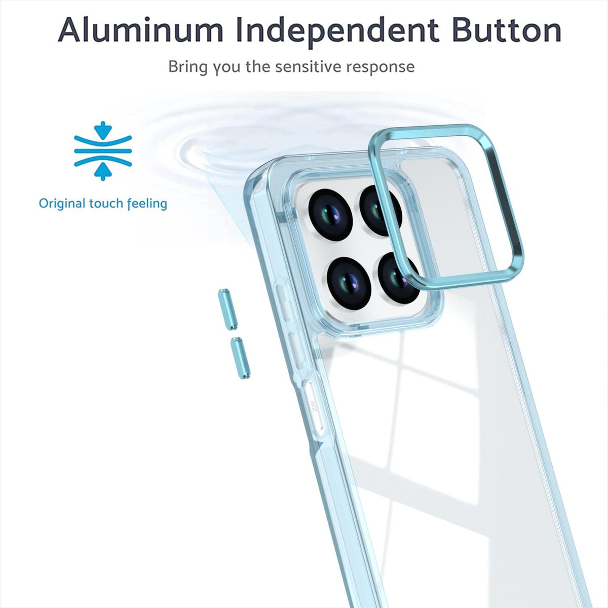 For Honor 400 Smart / X7d 5G Shine High Transparency Acrylic Phone Case - Blue - EDA007376004C