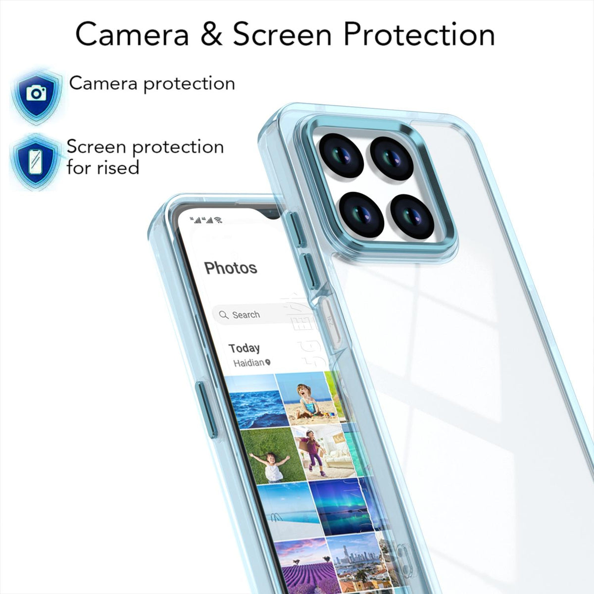 For Honor 400 Smart / X7d 5G Shine High Transparency Acrylic Phone Case - Blue - EDA007376004C