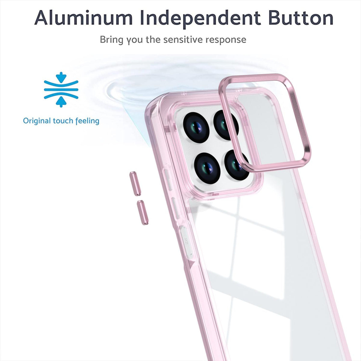 For Honor 400 Smart / X7d 5G Shine High Transparency Acrylic Phone Case - Pink - EDA007376004D