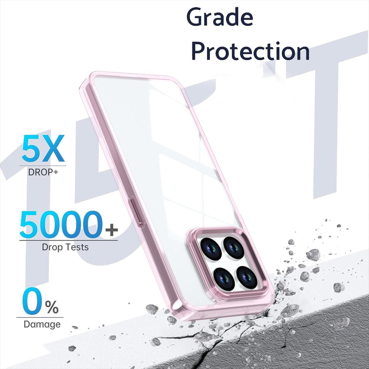 For Honor 400 Smart / X7d 5G Shine High Transparency Acrylic Phone Case - Pink - EDA007376004D