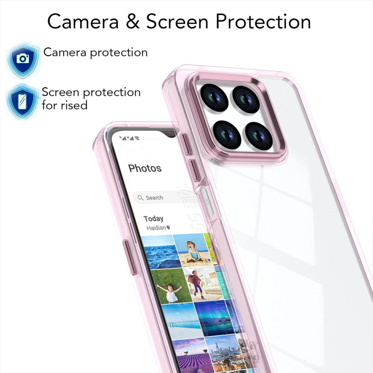 For Honor 400 Smart / X7d 5G Shine High Transparency Acrylic Phone Case - Pink - EDA007376004D