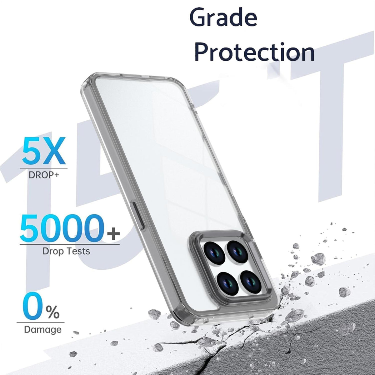 For Honor 400 Smart / X7d 5G Shine High Transparency Acrylic Phone Case - Black - EDA007376004E