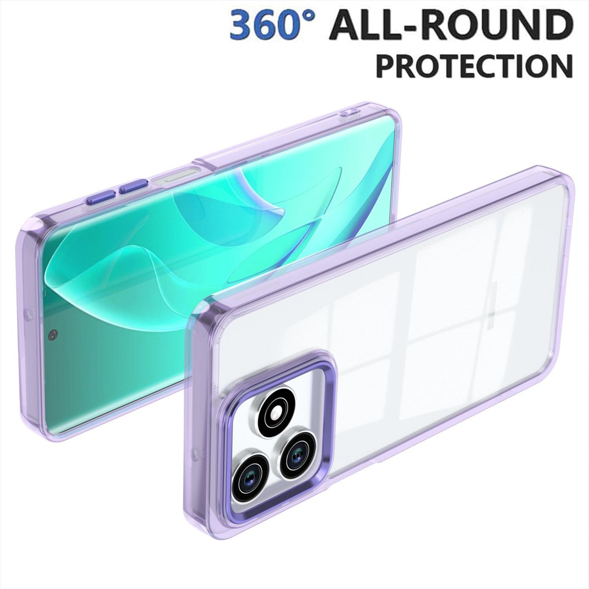 For Honor Play 10A / X5c / X5c Plus Shine High Transparency Acrylic Phone Case - Purple - EDA007376006A
