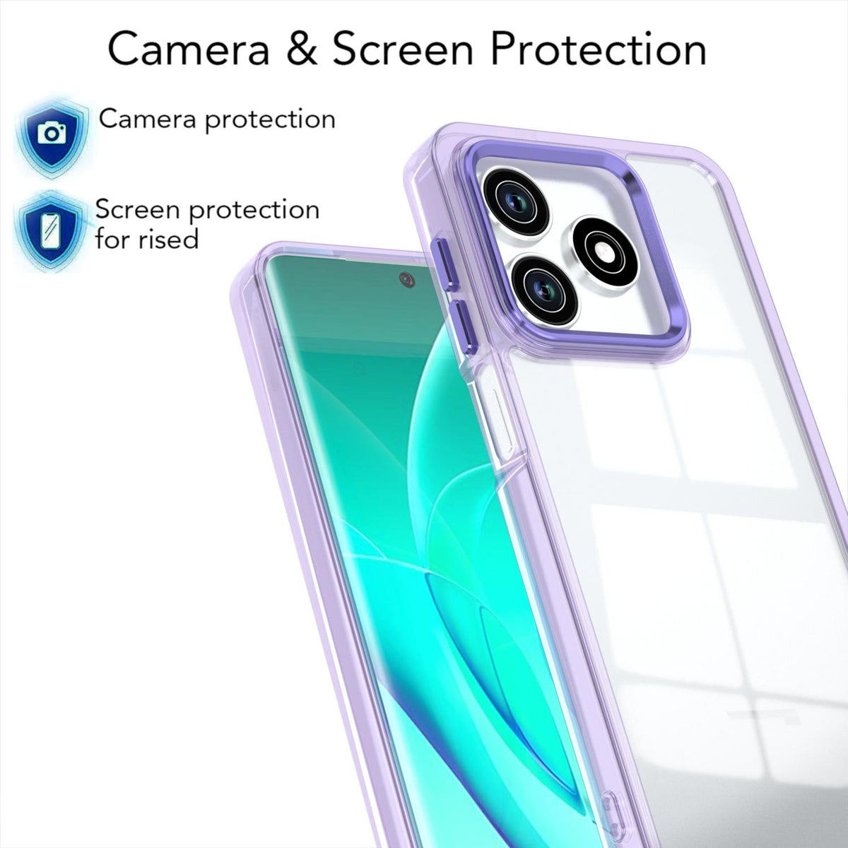 For Honor Play 10A / X5c / X5c Plus Shine High Transparency Acrylic Phone Case - Purple - EDA007376006A