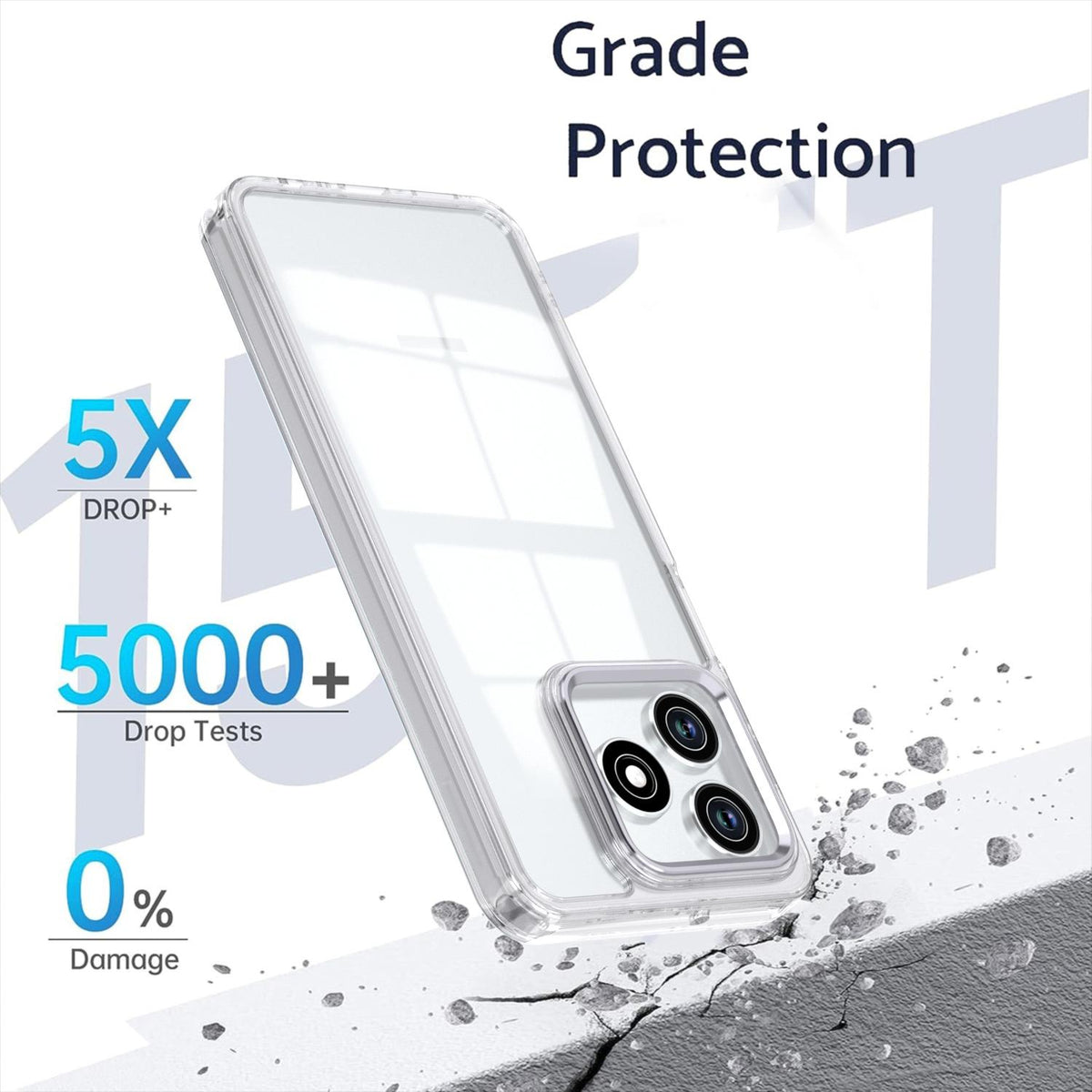 For Honor Play 10A / X5c / X5c Plus Shine High Transparency Acrylic Phone Case - White - EDA007376006B