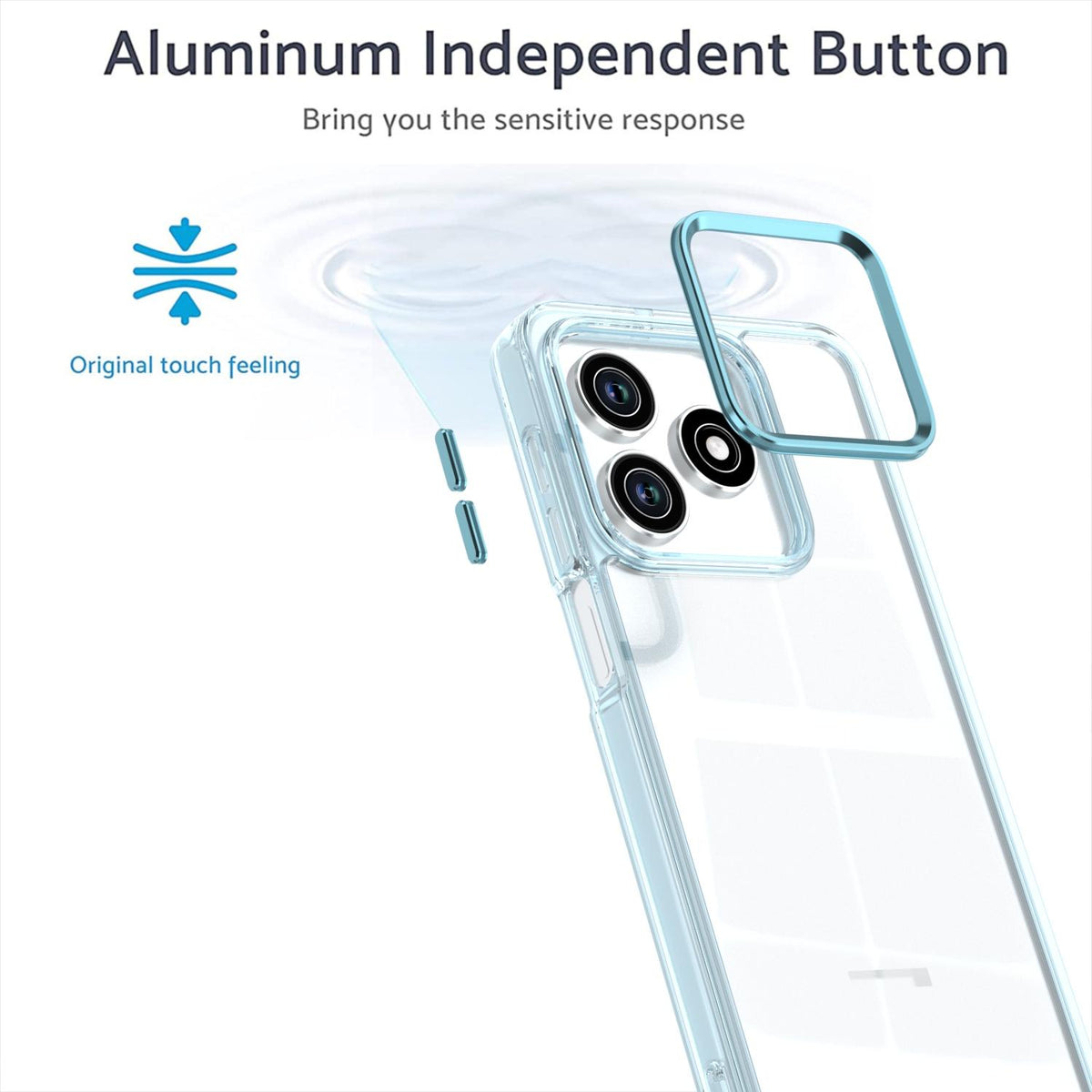 For Honor Play 10A / X5c / X5c Plus Shine High Transparency Acrylic Phone Case - Blue - EDA007376006C