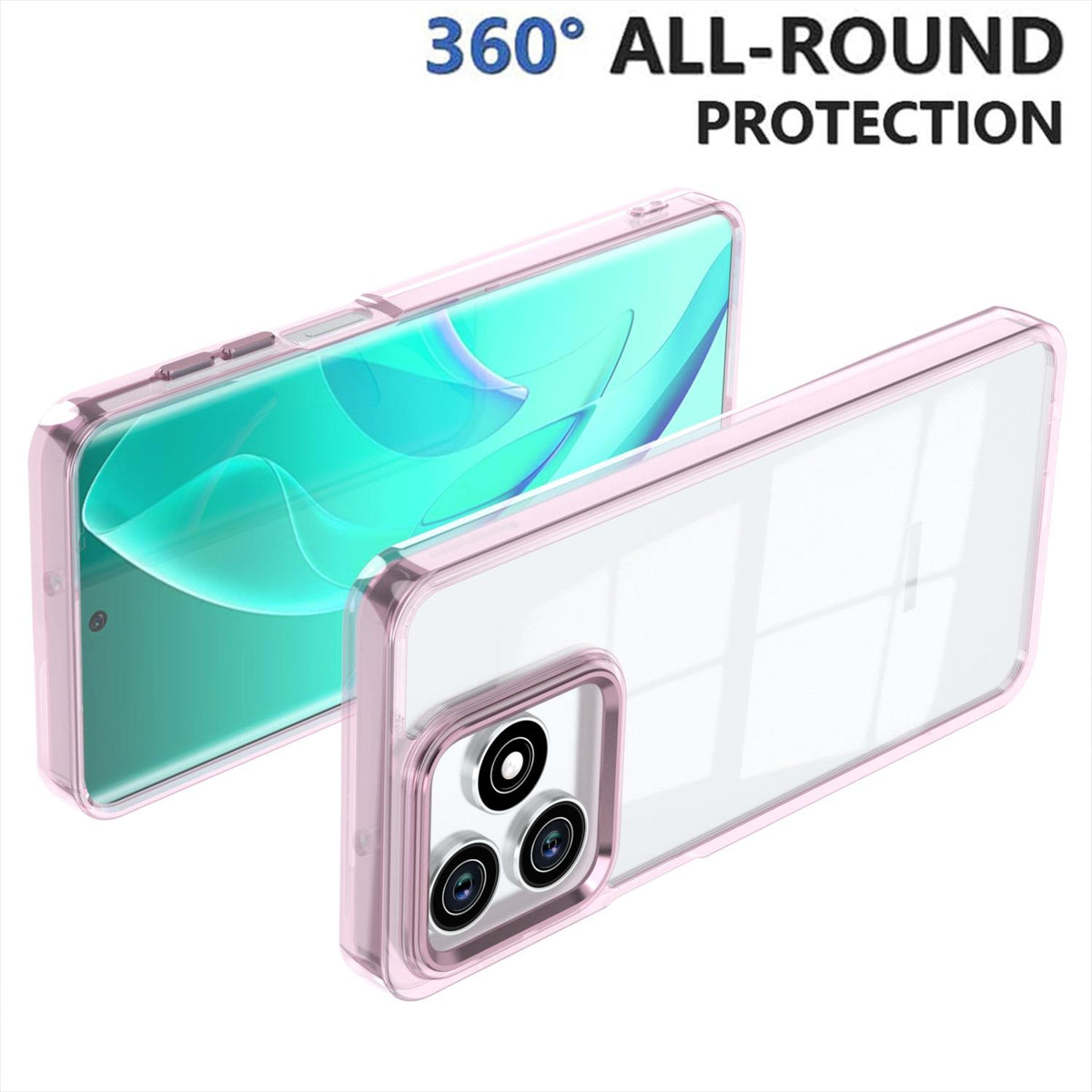 For Honor Play 10A / X5c / X5c Plus Shine High Transparency Acrylic Phone Case - Pink - EDA007376006D