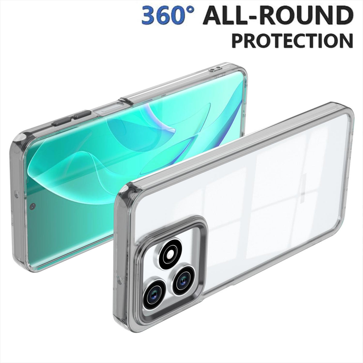For Honor Play 10A / X5c / X5c Plus Shine High Transparency Acrylic Phone Case - Black - EDA007376006E