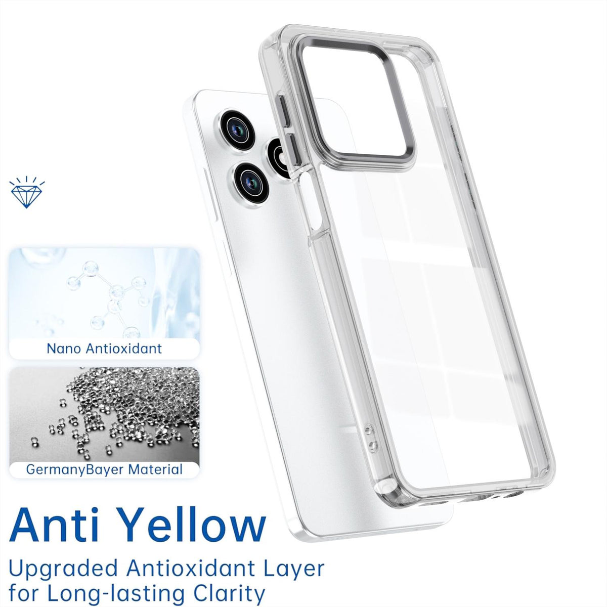 For Honor Play 10A / X5c / X5c Plus Shine High Transparency Acrylic Phone Case - Black - EDA007376006E
