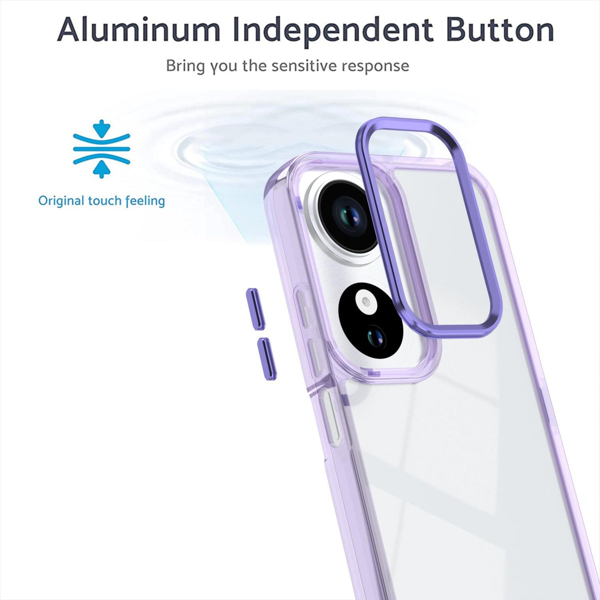 For Honor Play10C Shine High Transparency Acrylic Phone Case - Purple - EDA007376007A