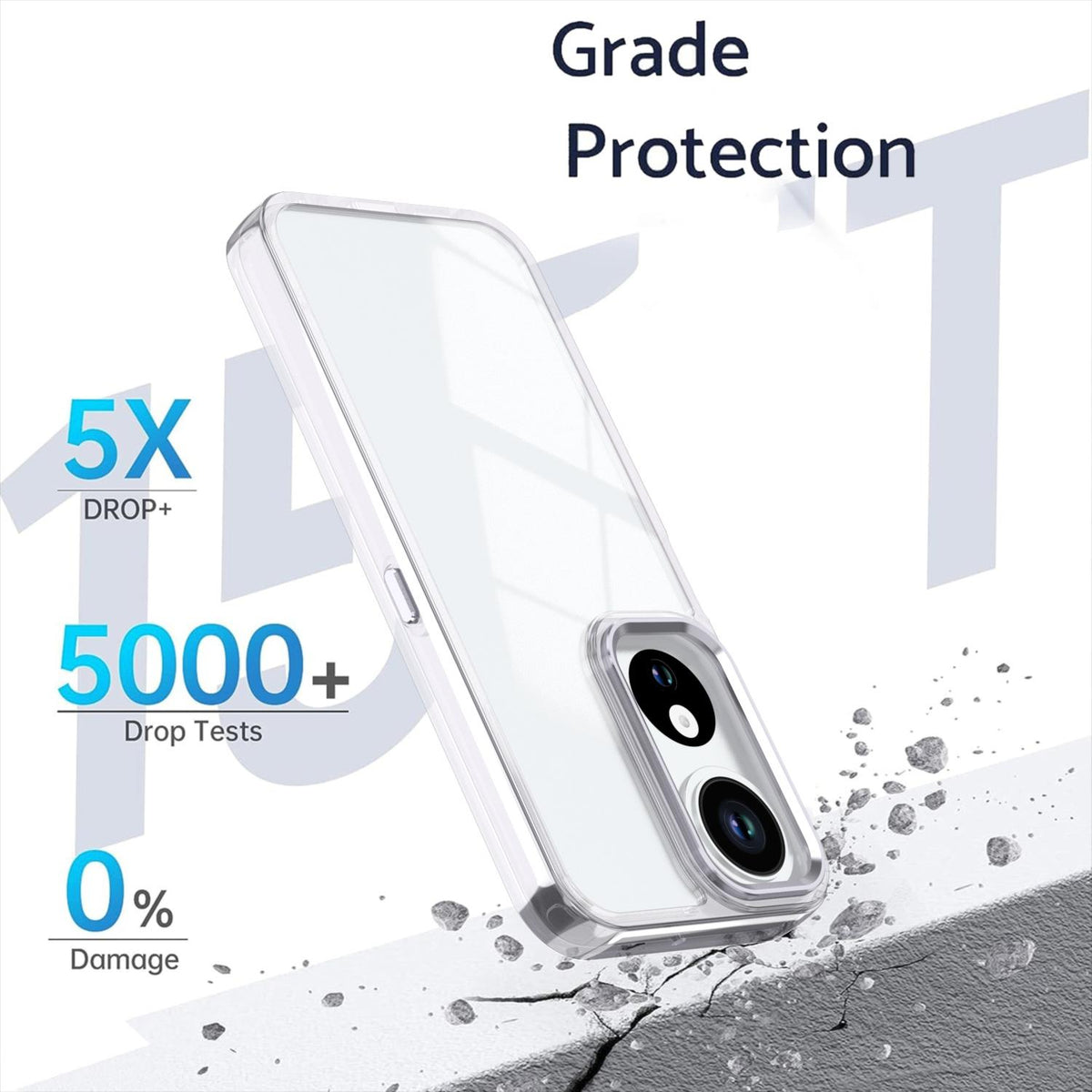 For Honor Play10C Shine High Transparency Acrylic Phone Case - White - EDA007376007B