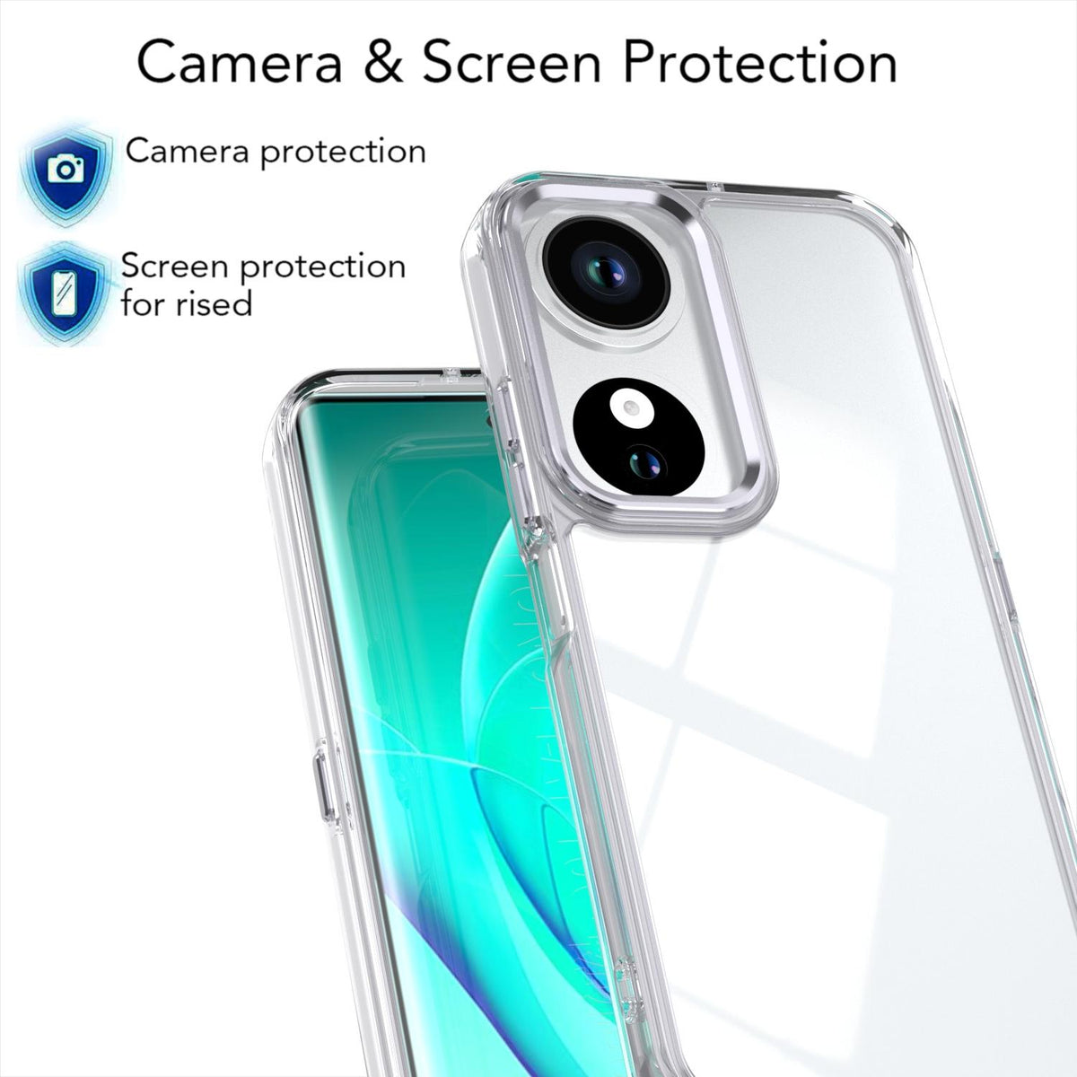 For Honor Play10C Shine High Transparency Acrylic Phone Case - White - EDA007376007B