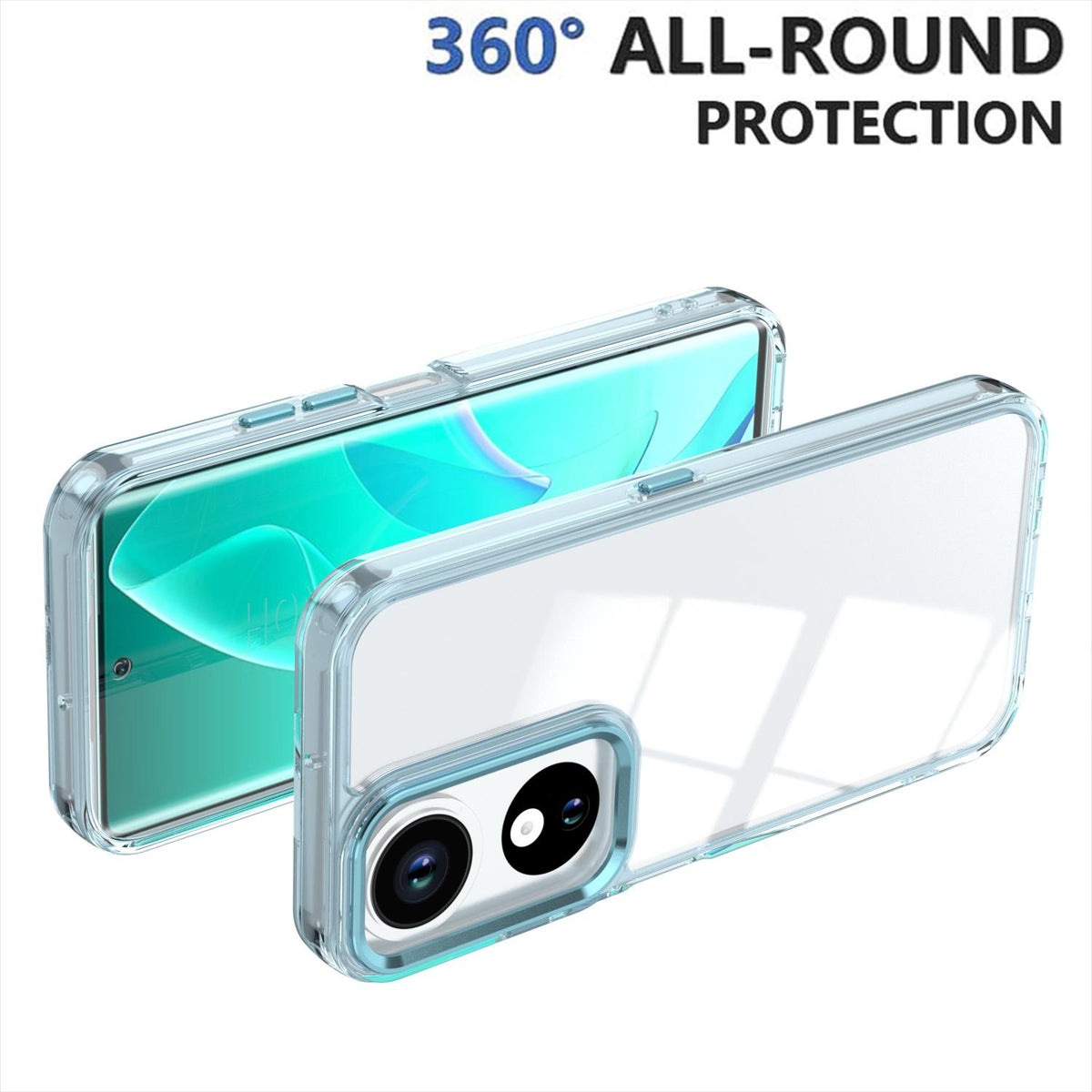 For Honor Play10C Shine High Transparency Acrylic Phone Case - Blue - EDA007376007C
