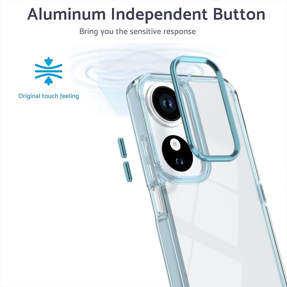 For Honor Play10C Shine High Transparency Acrylic Phone Case - Blue - EDA007376007C
