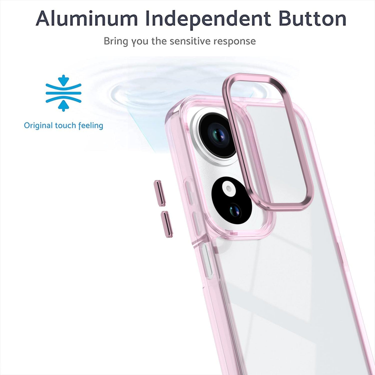 For Honor Play10C Shine High Transparency Acrylic Phone Case - Pink - EDA007376007D